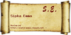 Sipka Emma névjegykártya